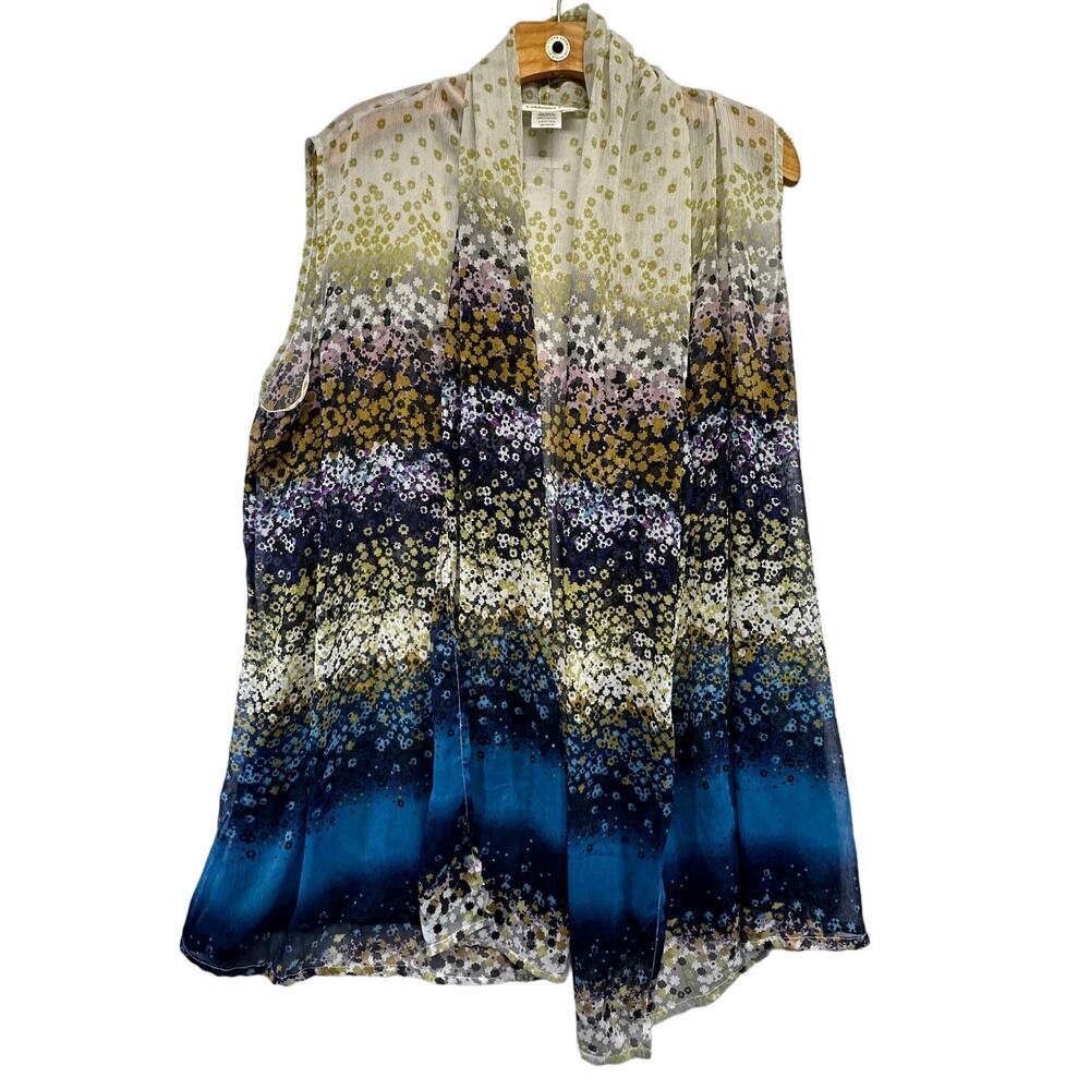 Coldwater Creek Women Sheer Vest‎ One Size Fits Most Gorgeous EUC